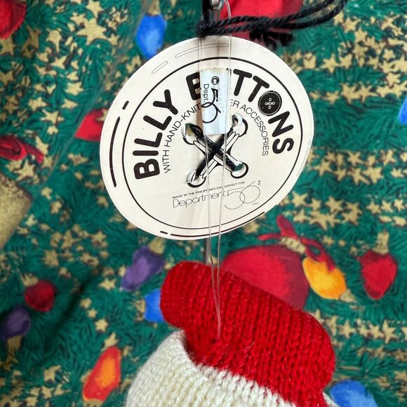 Lot Of 2 Dept 56 Billy Buttons Ornaments Snowman Skiing Moose Fishing Boat Tag - Picture 12 of 13